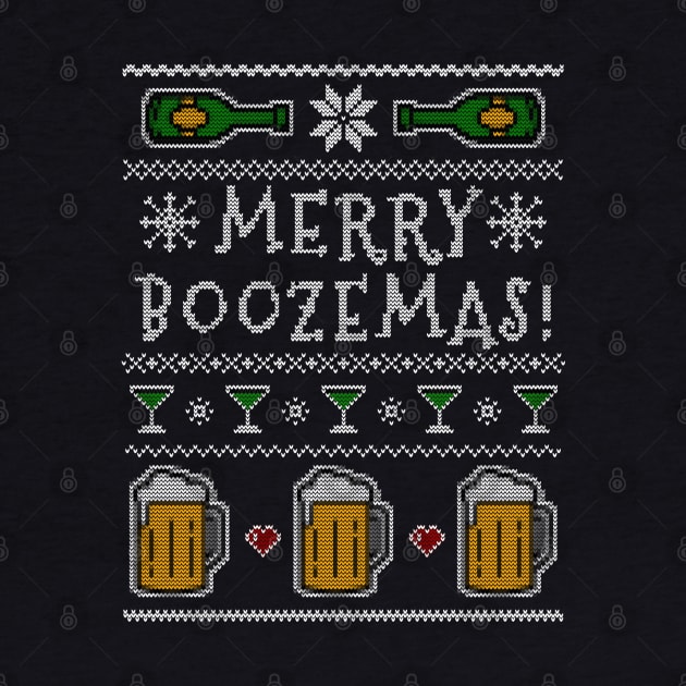 Merry Boozemas Ugly Christmas Sweater by UselessRob